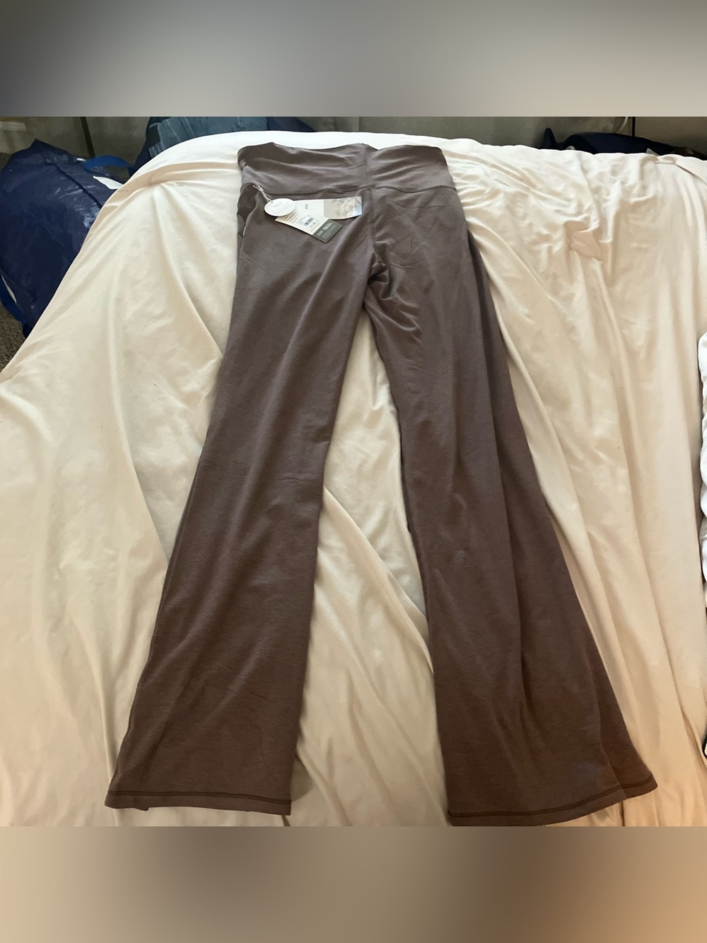 Vuori Halo Foldover Pant Chocolate Milk Heather DreamKnit Women's Size M NWT
